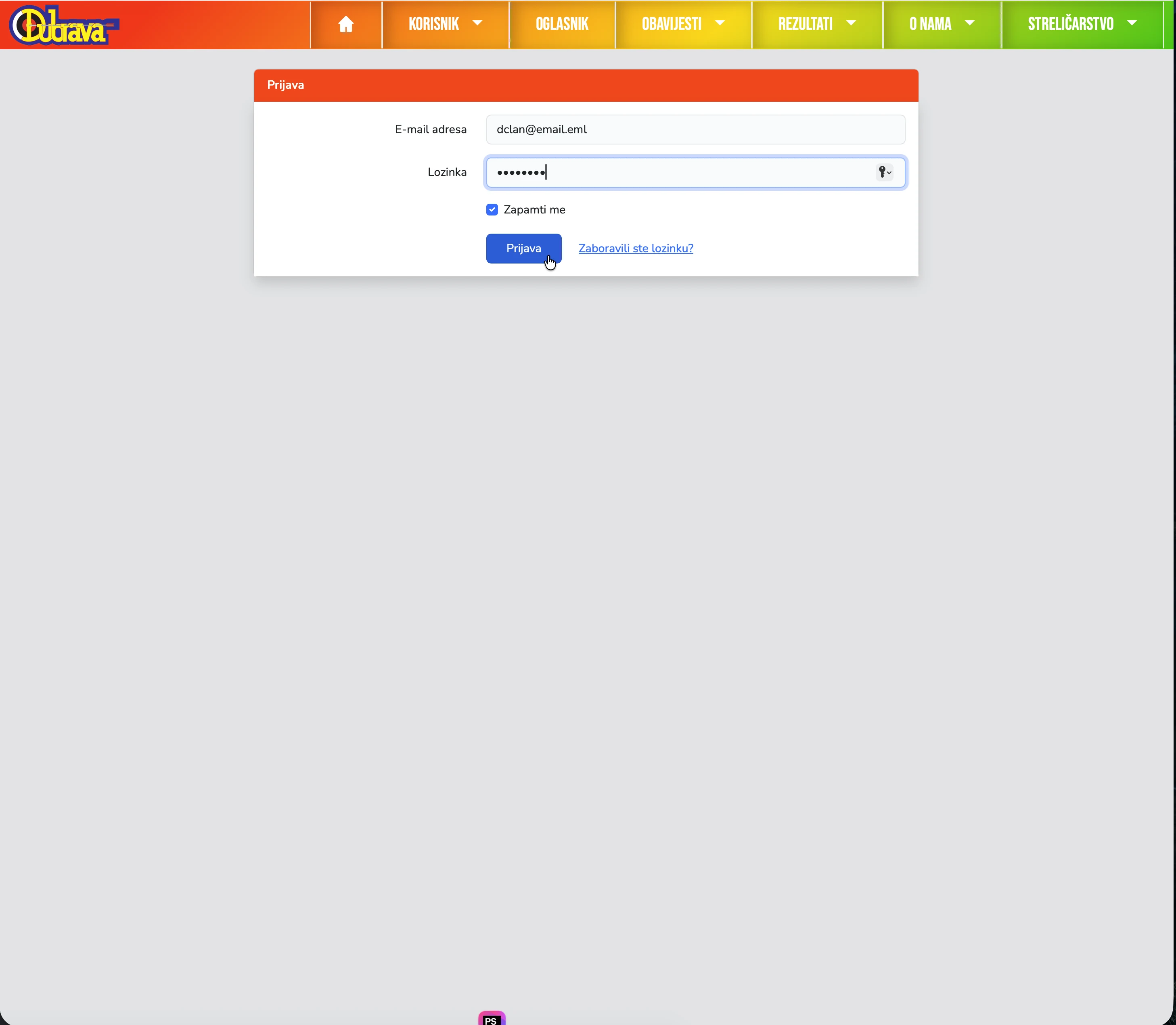 02a. Prijava na site