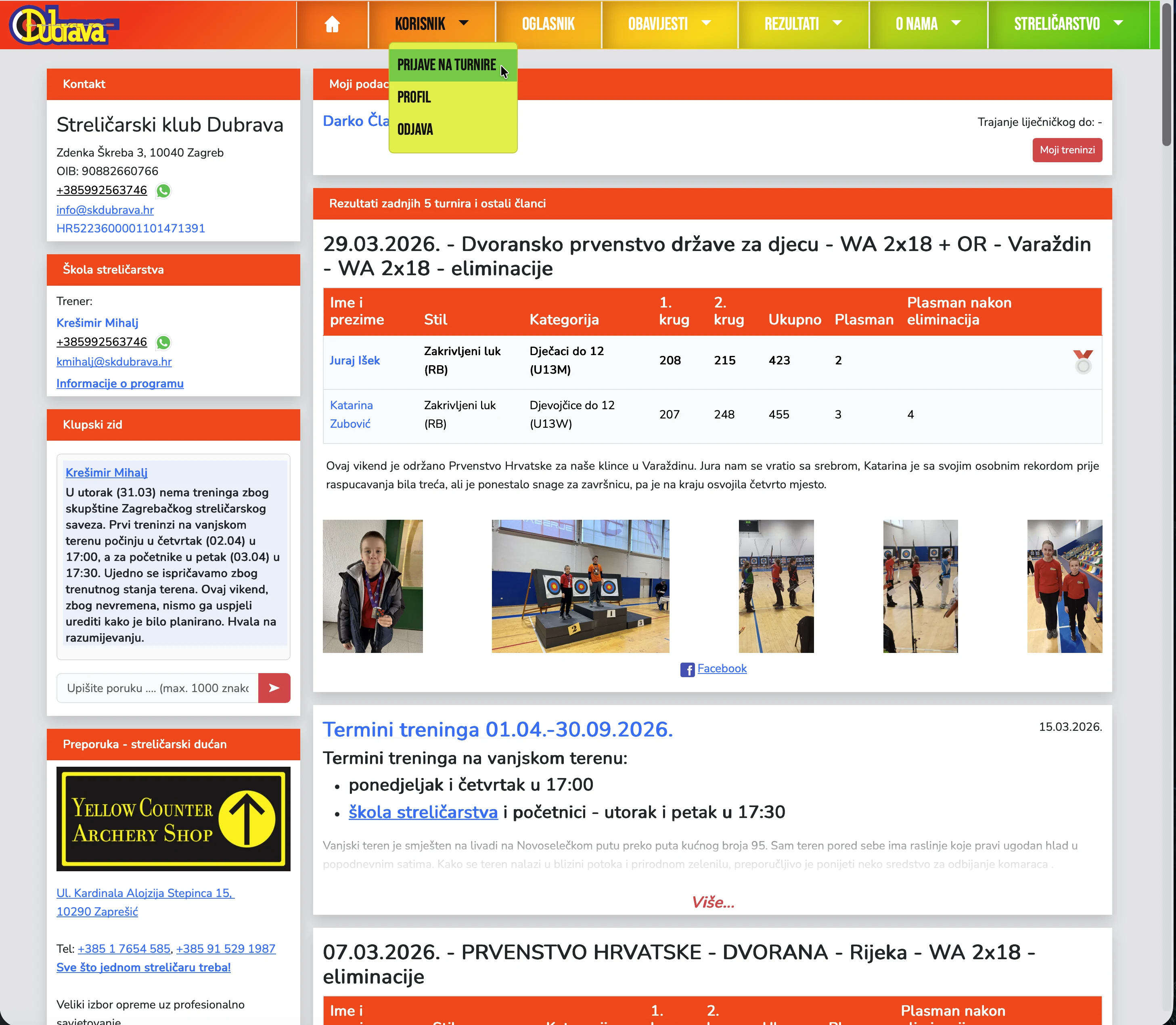 14. Prijava na turnire