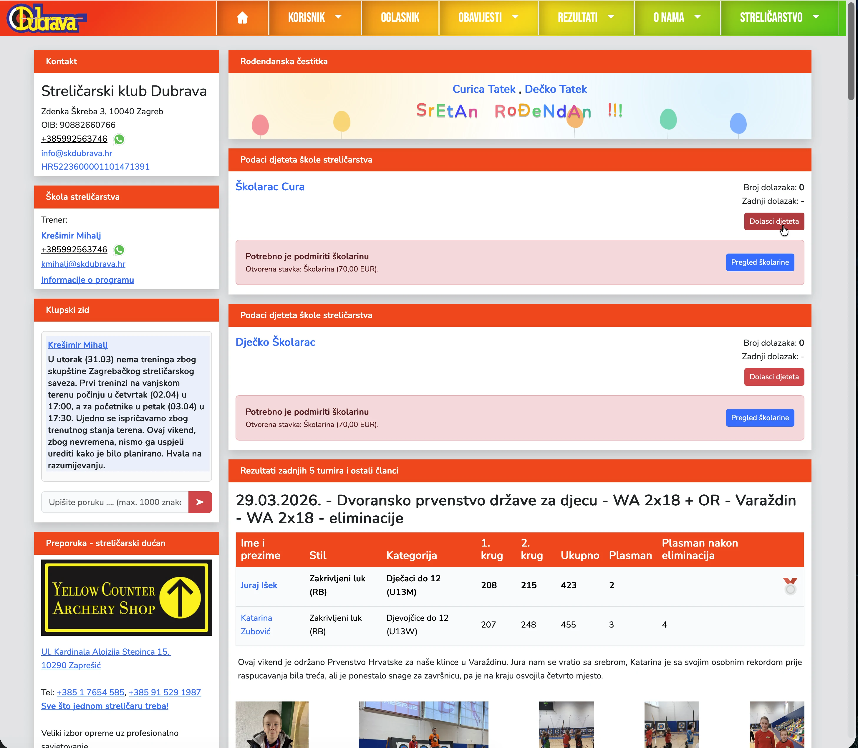 05. Pregled polaznika - djeteta