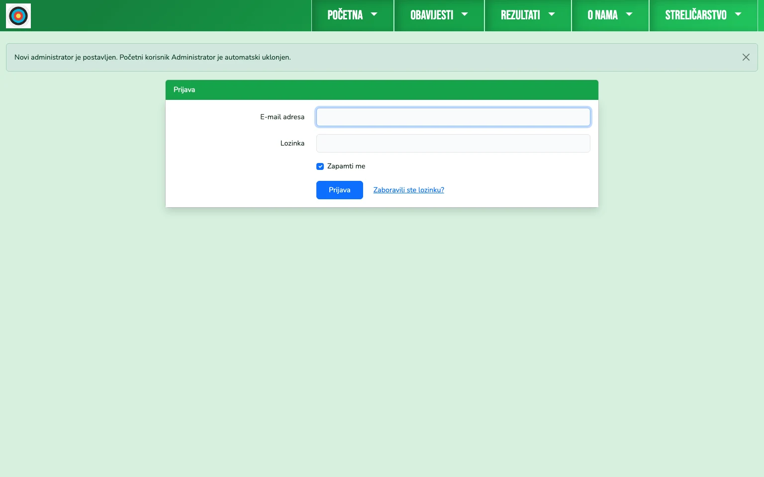 Bootstrap korisnik uklonjen